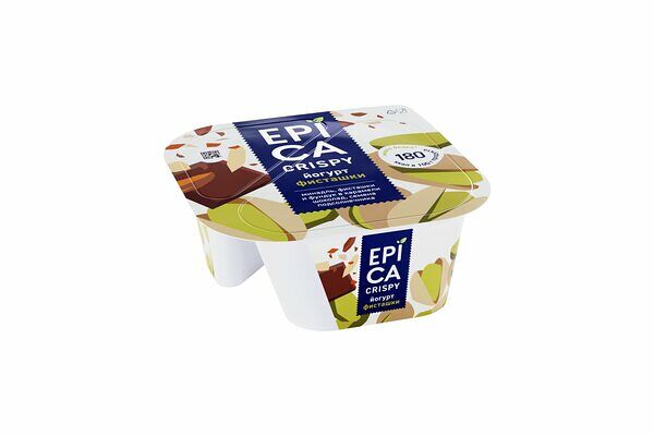 Йогурт Epica Crispy фисташки семена подсолнечника и темный шоколад 10,5%