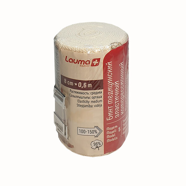 Бинт эластичный Lauma средней растяжимости 8 см x 0.6 м 