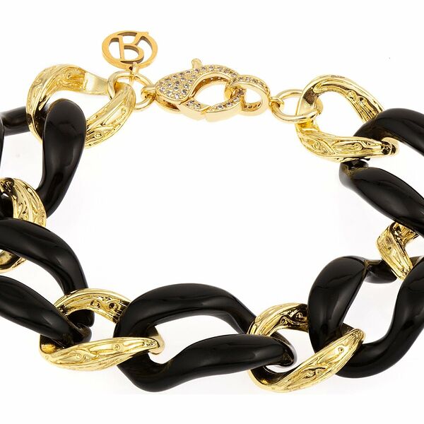 RONDA O/W 22/23 247Brч Браслет, ювелирный сплав, фианиты, ацетат, золочение, р.20