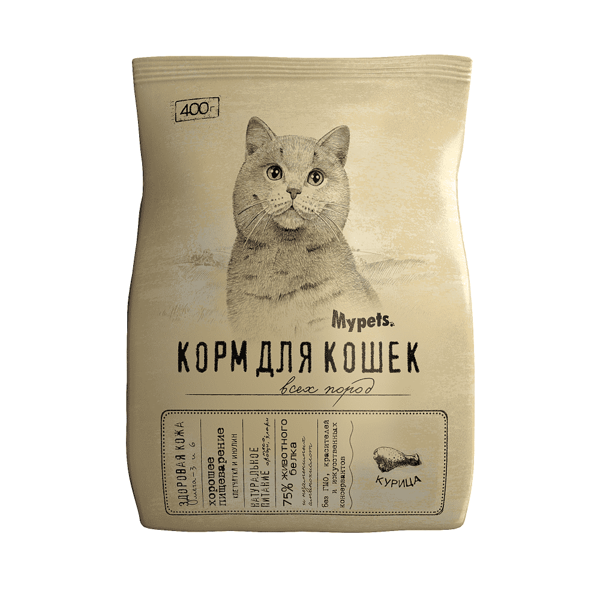 Сухой корм для кошек MYPETS с курицей