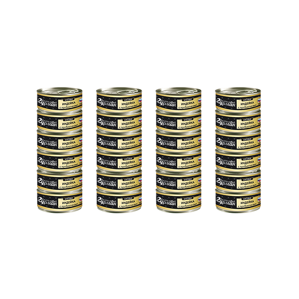 Корм для собак Счастливый Гурман Индейка натуральная с пребиотиком в желе (упаковка - 24 шт)