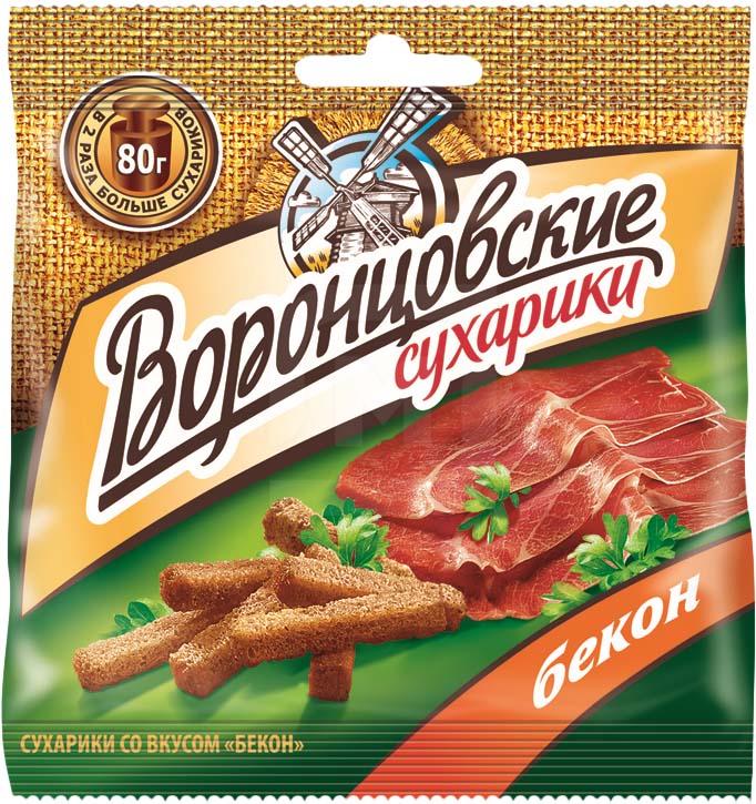 

Сухарики Воронцовские ржано-пшеничные бекон