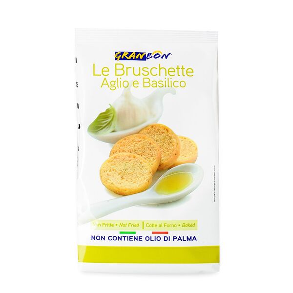 Брускетты с чесноком и базиликом, Granbon