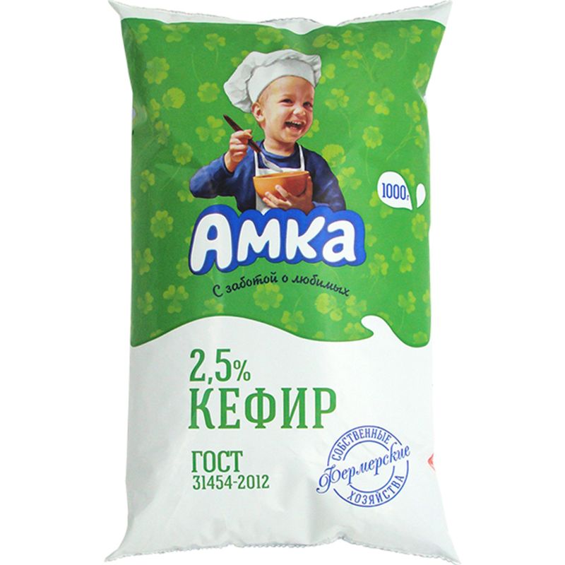 

Кефир Амка 2,5% 1000 г