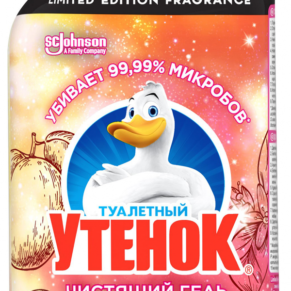 Туалетный Утенок Чистящий гель для унитазов Cosmic Peach