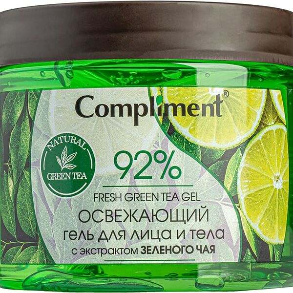 Гель для лица и тела Compliment Освежающий с экстрактом зеленого чая 400мл