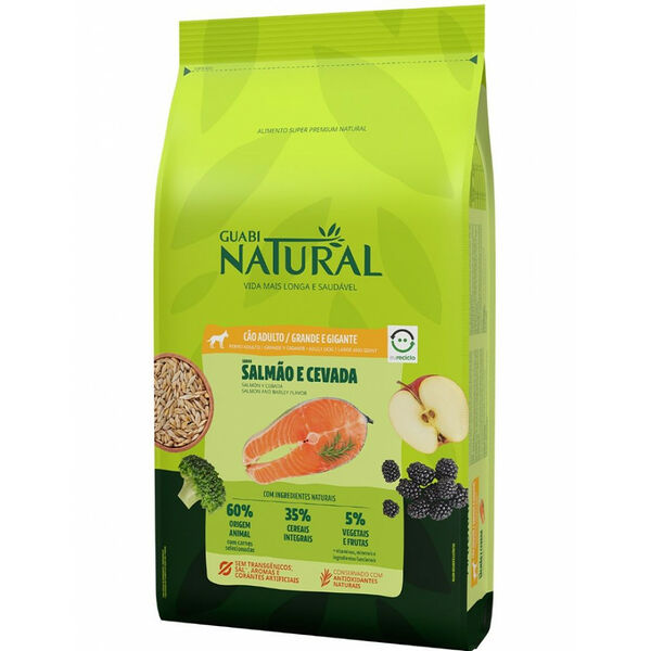 Guabi Natural Guabi Natural Dog Adult cухой корм для взрослых собак крупных пород, с лососем и ячменем 12 кг