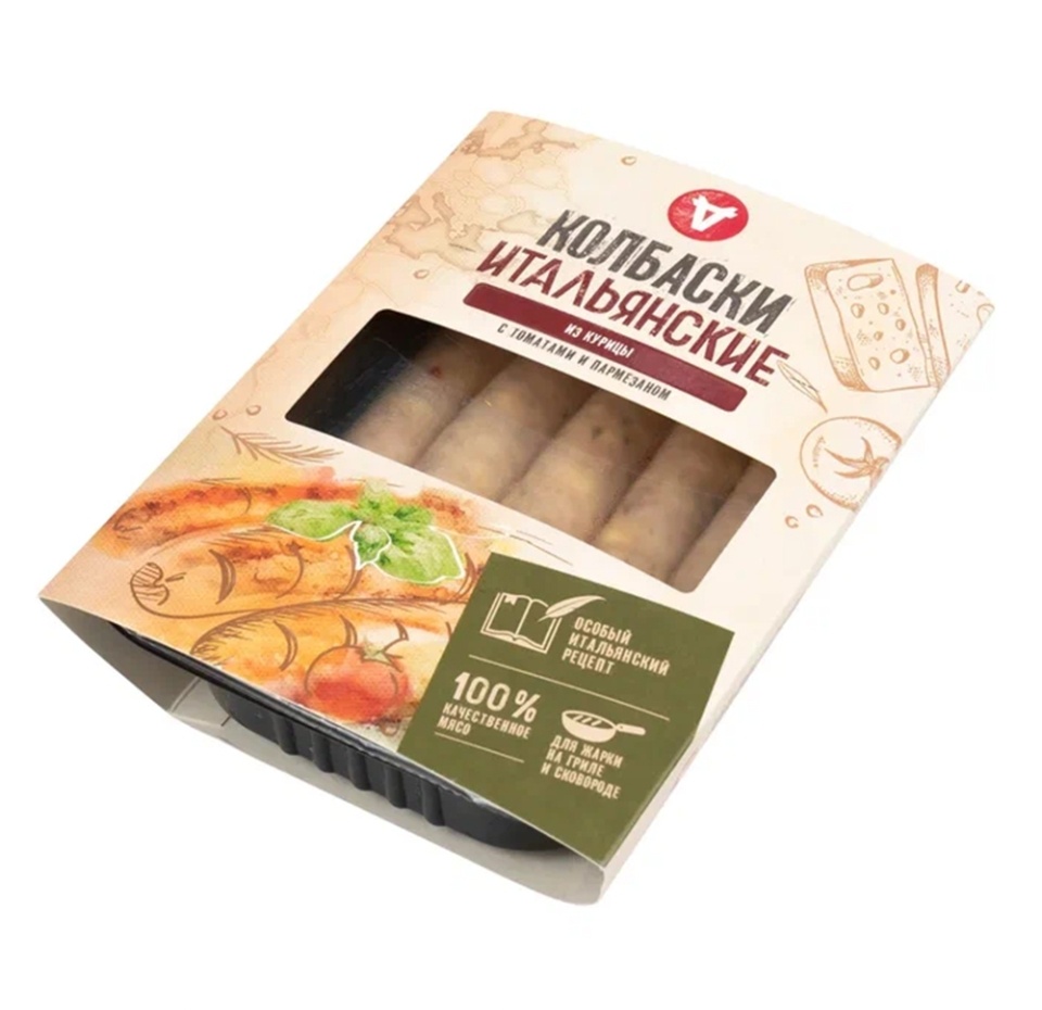 

Колбаски из курицы с томатами и пармезаном Итальянские Агроальянс Мт 350г, Россия