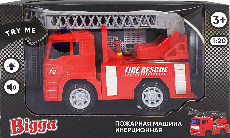 

Игрушка инерционная BIGGA Пожарная машина со световыми и звуковыми эффектами Арт. ZH100208