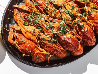 С чесноком и сливочным маслом