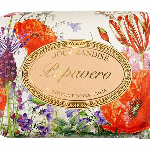 GOURMANDISE Мыло натуральное парфюмированное, 200 г, Мак