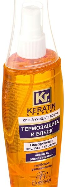 Спрей-уход для волос Floresan Keratin Complex Термозащита и Блеск 135мл