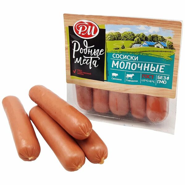 Сосиски Родные Места Молочные