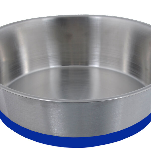 HOMEPET Premium Миска для домашних животных металлическая на синей силиконовой подставке 1,8л