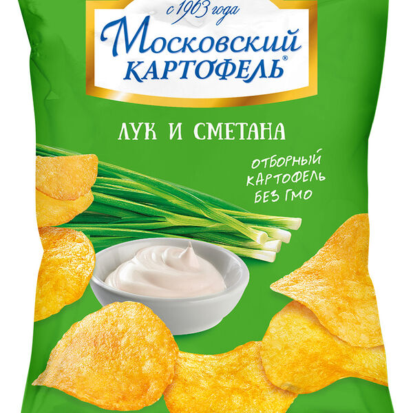 Чипсы картофельные Московский картофель Лук и сметана