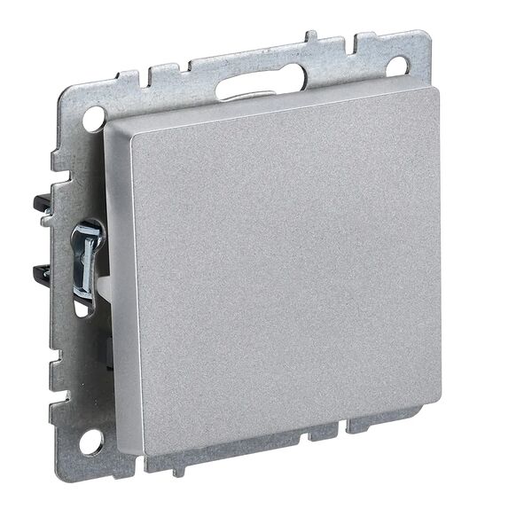 Выключатель одноклавишный IEK Brite, 10А, алюминий