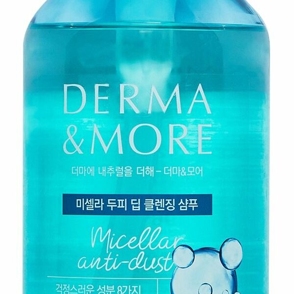 KERASYS Мицеллярный шампунь для волос Shampoo Derma&More Micellar anti-dust против перхоти, 600 мл