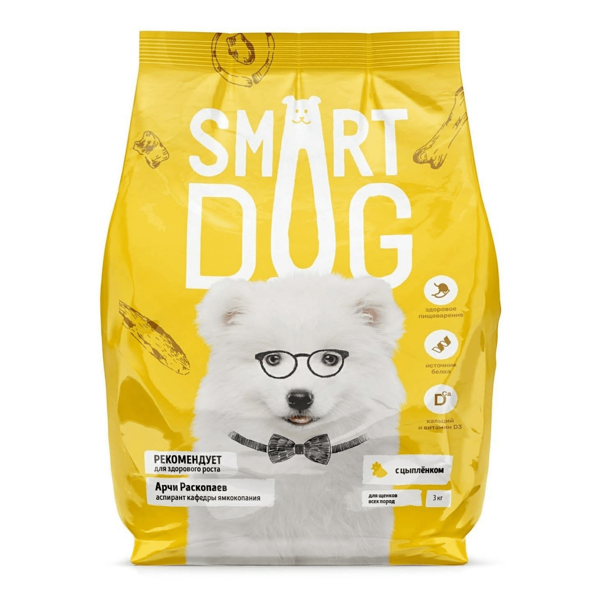 Сухой корм Smart Dog с цыпленком для щенков