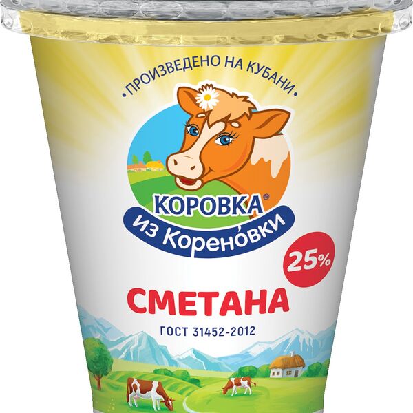Сметана Коровка из Кореновки 25,0%