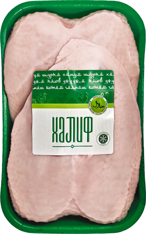 

Грудка куриная ХАЛИФ Халяль охл. подложка вес до 1.4 кг