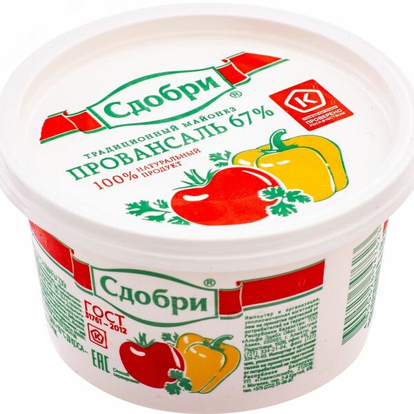 Майонез Сдобри Провансаль 67% 230г