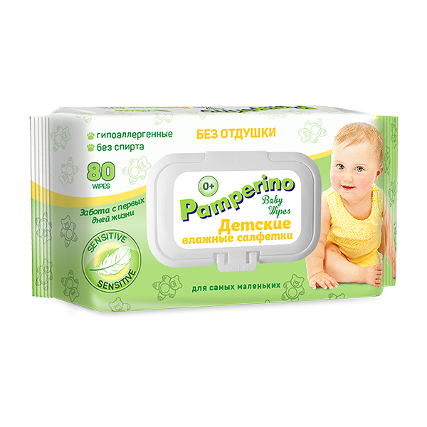 Pamperino салфетки влажные без отдушки 80 шт