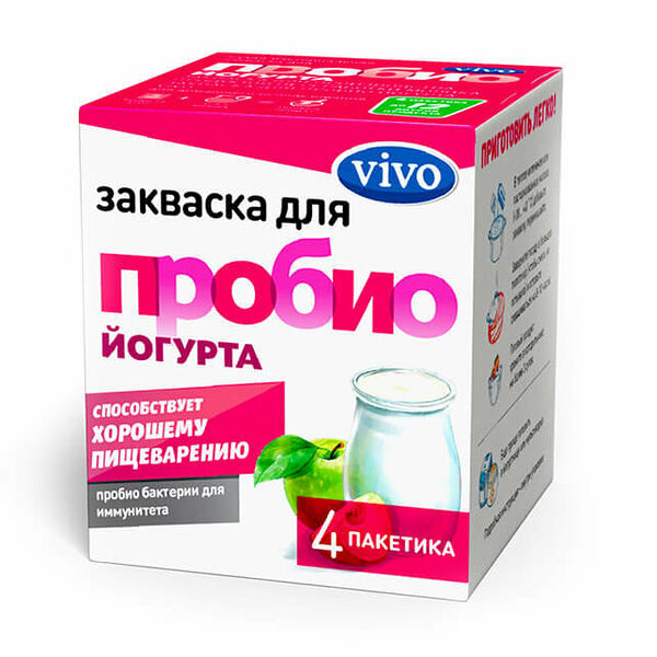 Закваска Vivo для пробио йогурта 0.5 г 4 шт