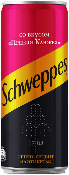 Напиток б/а газ Швеппс со вкусом Пряная клюква ж/б 0,33л