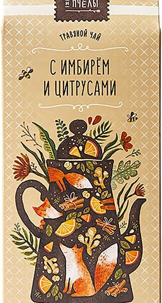 Чай травяной Травы и пчелы Имбирь и цитрус 40г