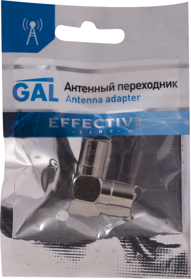 

Переходник GAL 2342 угловой ТВ гнездо – ТВ штекер