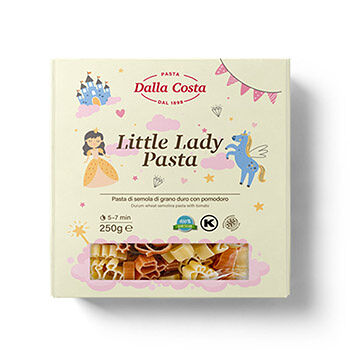 Макаронные изделия Dalla Costa Маленькая леди с томатами (без добавления яиц) 250г, Италия