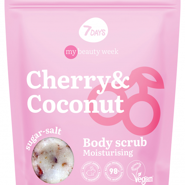 Скраб для тела сахарно-солевой увлажняющий 7Days My Beauty Week Cherry&Coconut, 250 г
