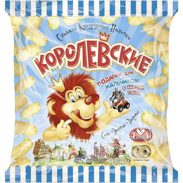 Кукурузные палочки Матяш Королевские сладкие с подарком для мальчиков