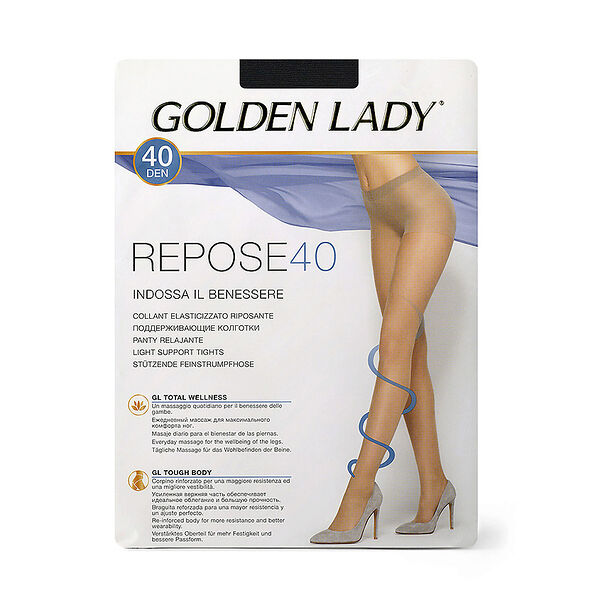Колготки женские Golden Lady Repose цвет: nero/чёрный, размер 5, 40 den