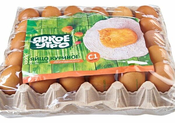 Яйцо куриное Яркое Утро С1 Деревенское, 30 шт