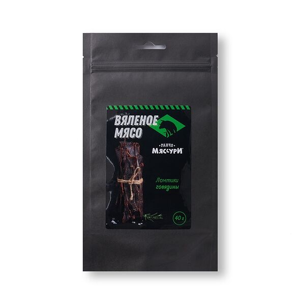 Мясо вяленое Ранчо Мяссури Ломтики говядины, 40г