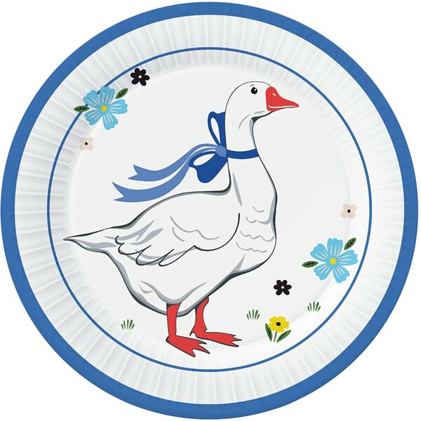 Набор бумажных тарелок ND Play Гуси 23см 6шт