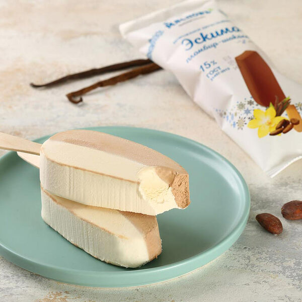 Мороженое Эскимо Гост двухслойное пломбир и шоколад 15% МясновЪ Ферма