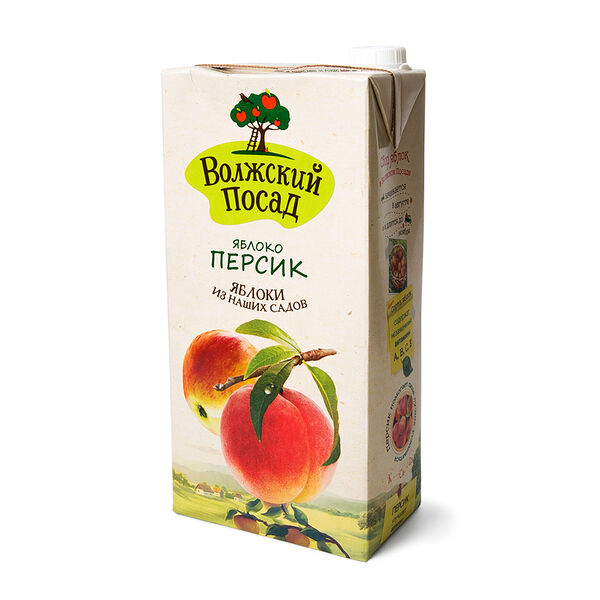 Нектар Волжский Посад персик-яблоко, 2л