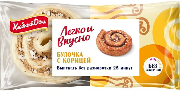 Булочка Хлебный дом Легко и Вкусно с корицей 180г