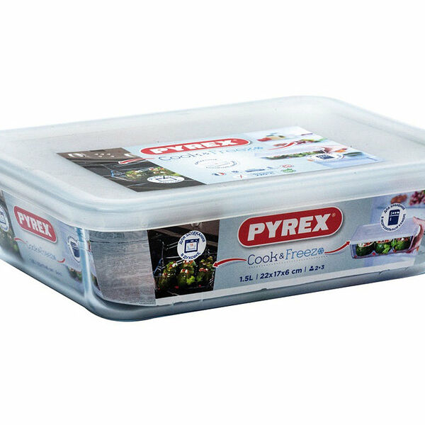 Контейнер с крышкой Pyrex Cook Freez 22x17x6см 1,5л прямоугольный