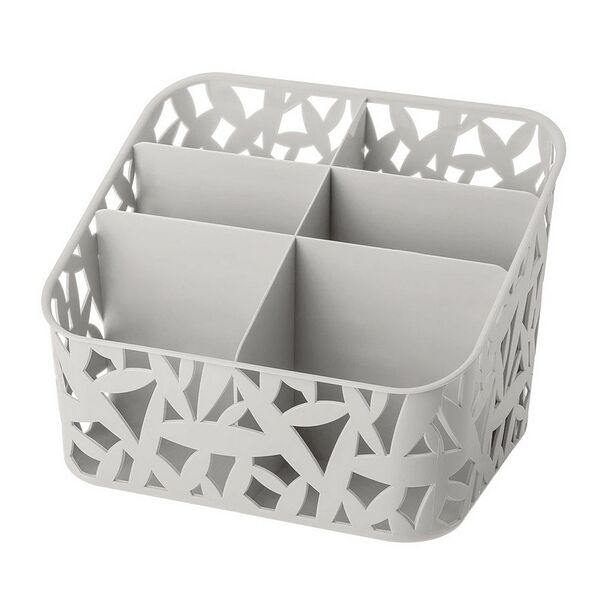 Органайзер универсальный пластмассовый светло-серый 19,5*16*14,6 см (арт. 433225330, код 601916) Эконова