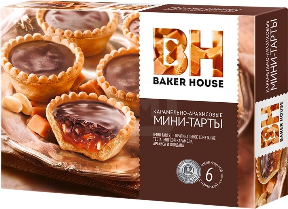 

Мини-тарты Baker House Карамельно-арахисовые
