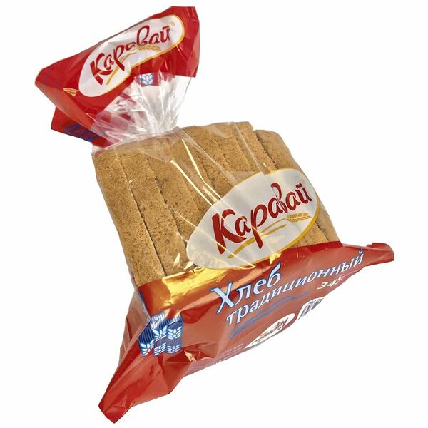 Хлеб Каравай Традиционный ржано-пшеничный половинка в нарезке