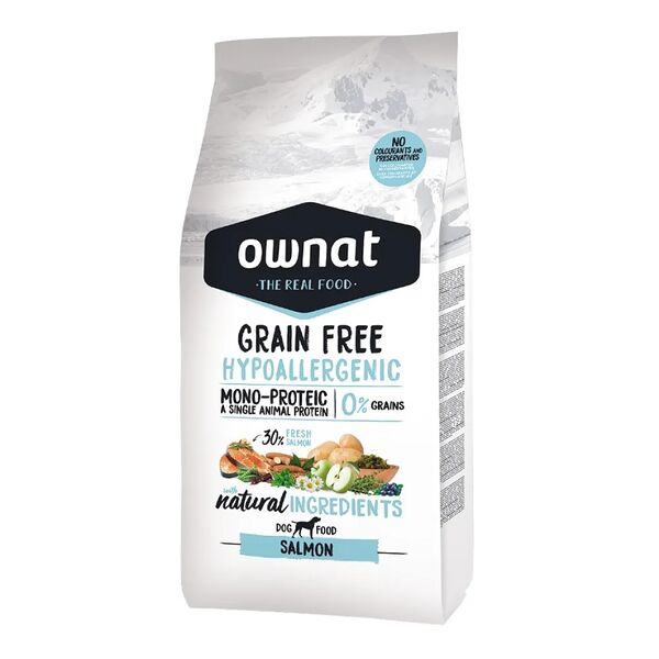 Корм Ownat Grain Free Hypoallergenic сухой гипоаллергенный для собак с лососем, 3 кг