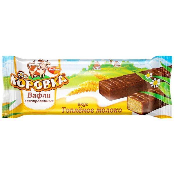 Вафли Коровка вкус Топленое молоко глазированные