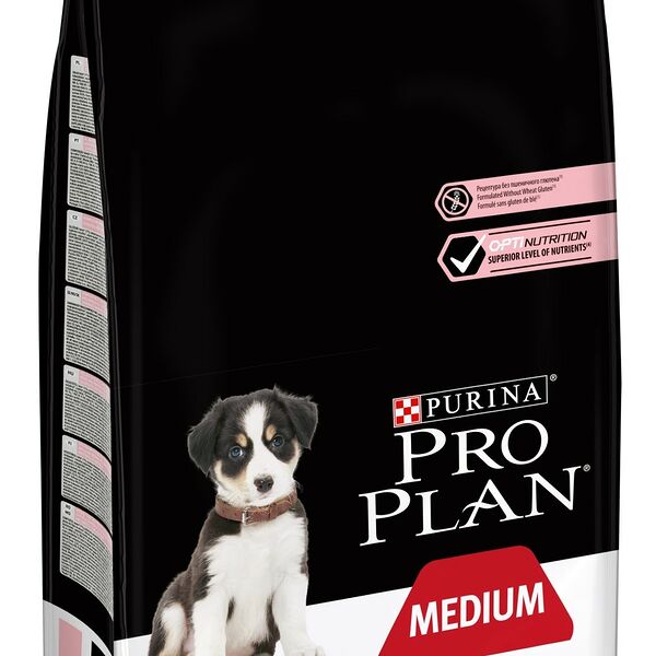 Pro Plan Medium Puppy Sensitive Skin корм для щенков средних пород с чувствительной кожей Лосось