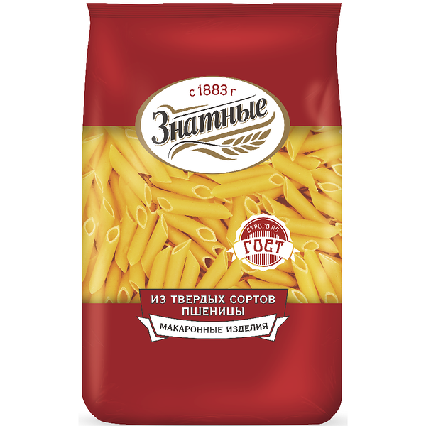 Макаронные изделия Перья №77 Знатные грА в/с 400г