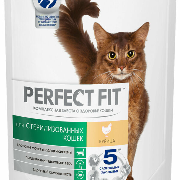 Корм для взрослых кошек Perfect Fit c курицей