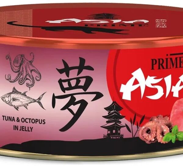 Prime Asia Prime asia Тунец с осьминогом в желе, для кошек 85 г